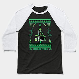 Nerdy Christmas Chemis-Tree Green Baseball T-Shirt